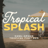 Tropical Splash - Handrawn Vintage Duo