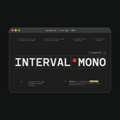 TRT Interval — Modern Grid Perfect Monospace