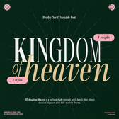 TRT Kingdom Heaven – Serif Family with True Italic