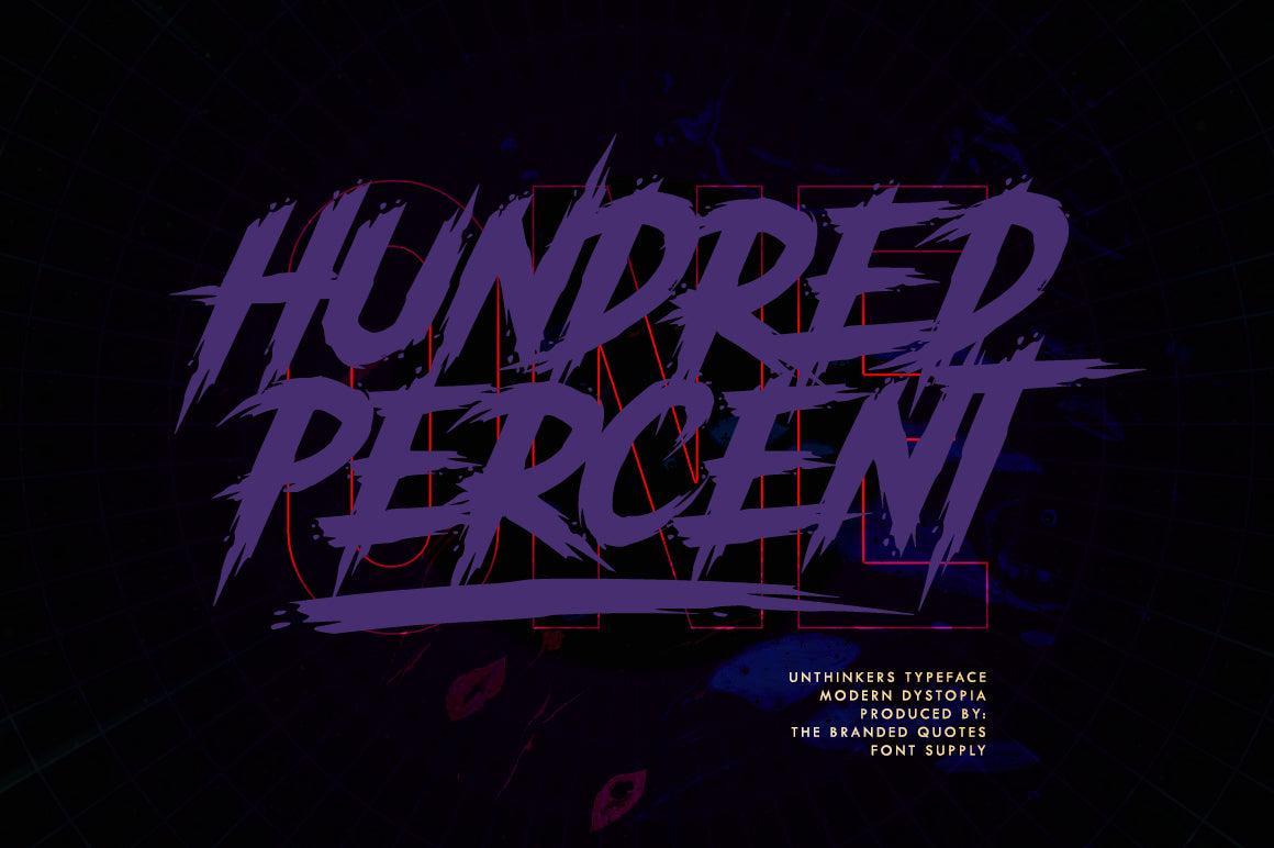 Unthinkers - Modern Horror Font