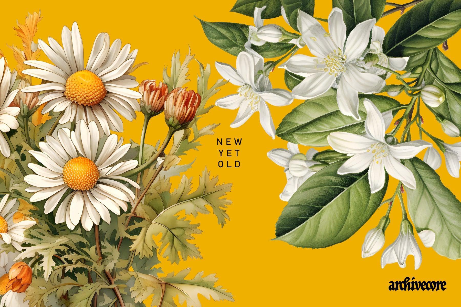 Vintage Book Of Flowers Clipart