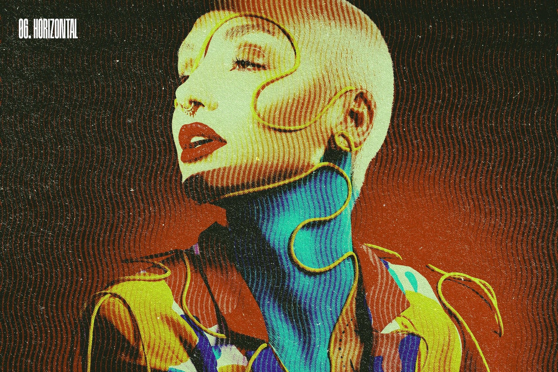 Vintage Halftone Photo Effect