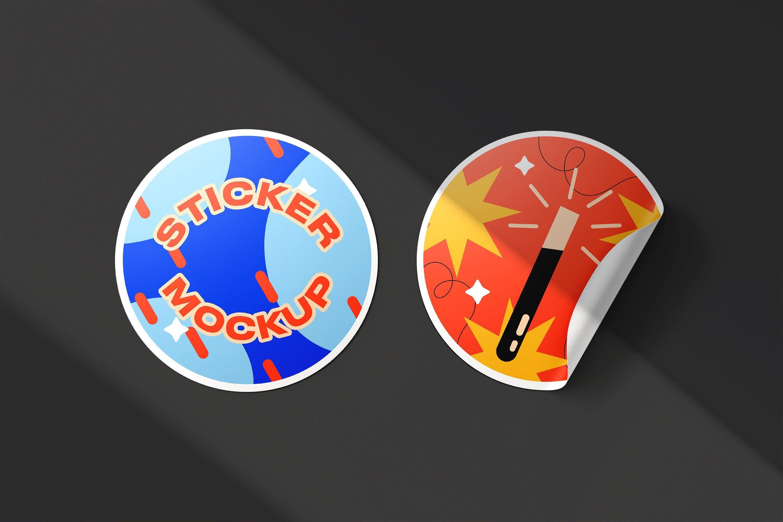 Vinyl Stickers Mockups Pack