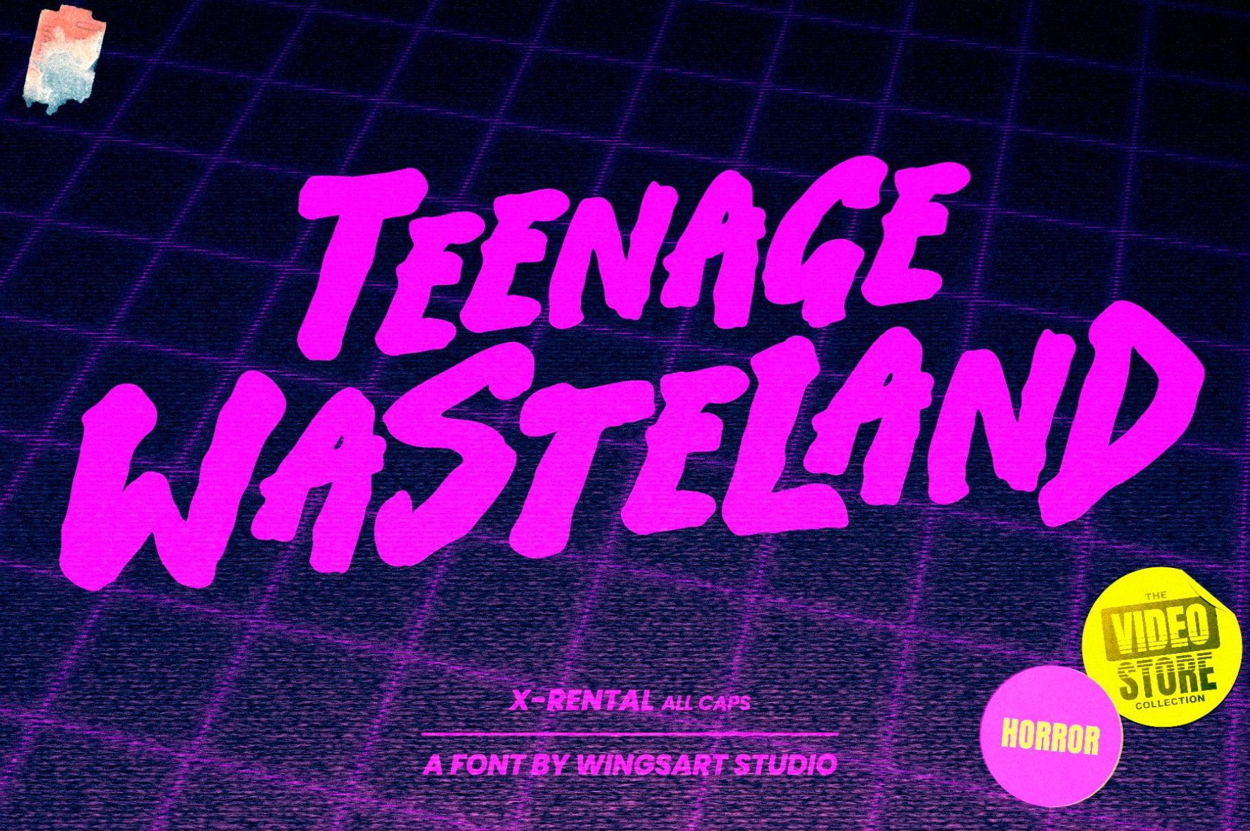 X-Rental - 1980s Retro Horror Font