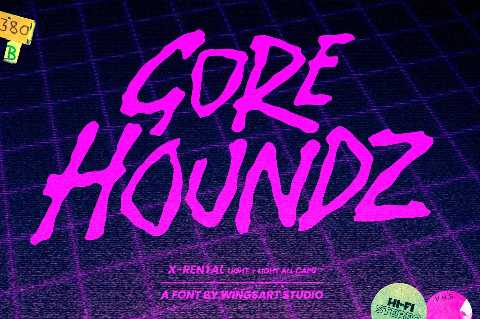 X-Rental - 1980s Retro Horror Font