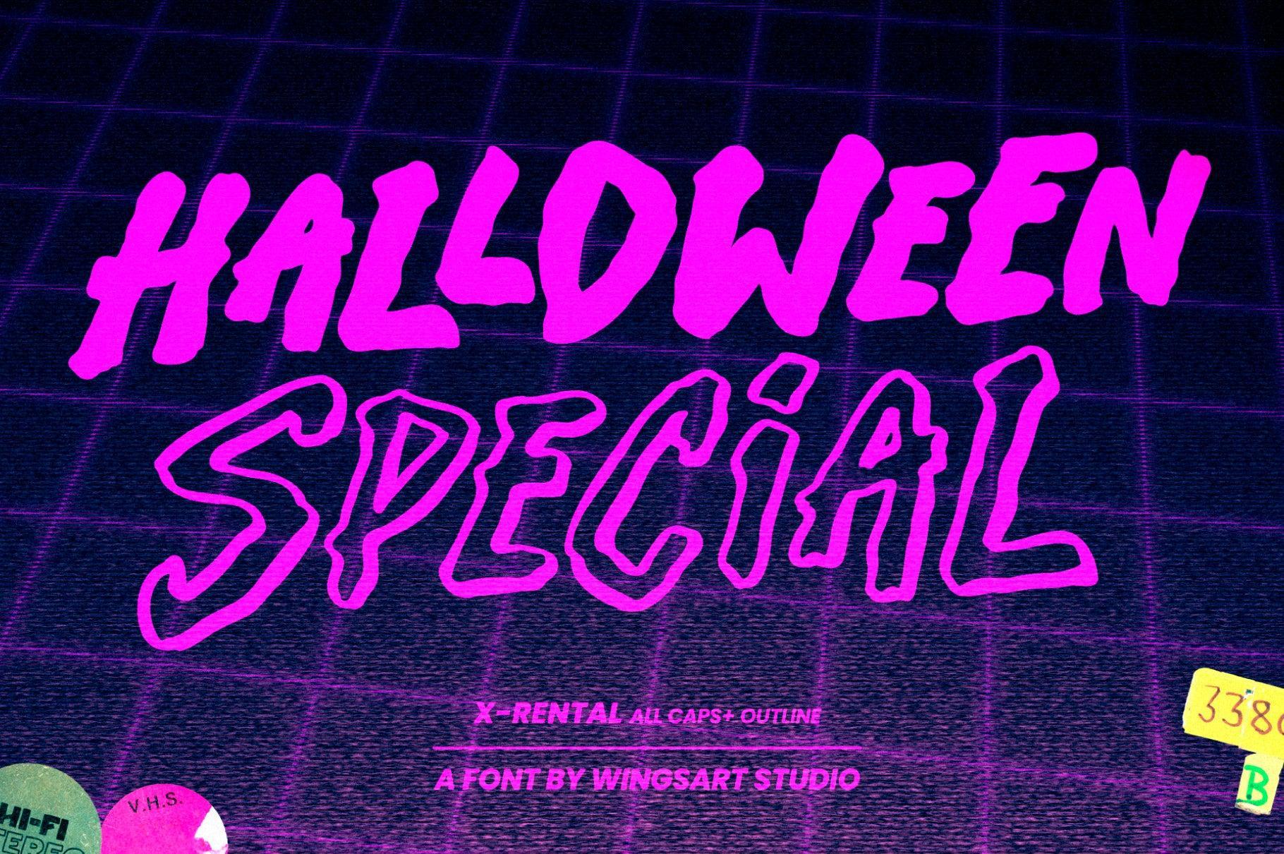 X-Rental - 1980s Retro Horror Font