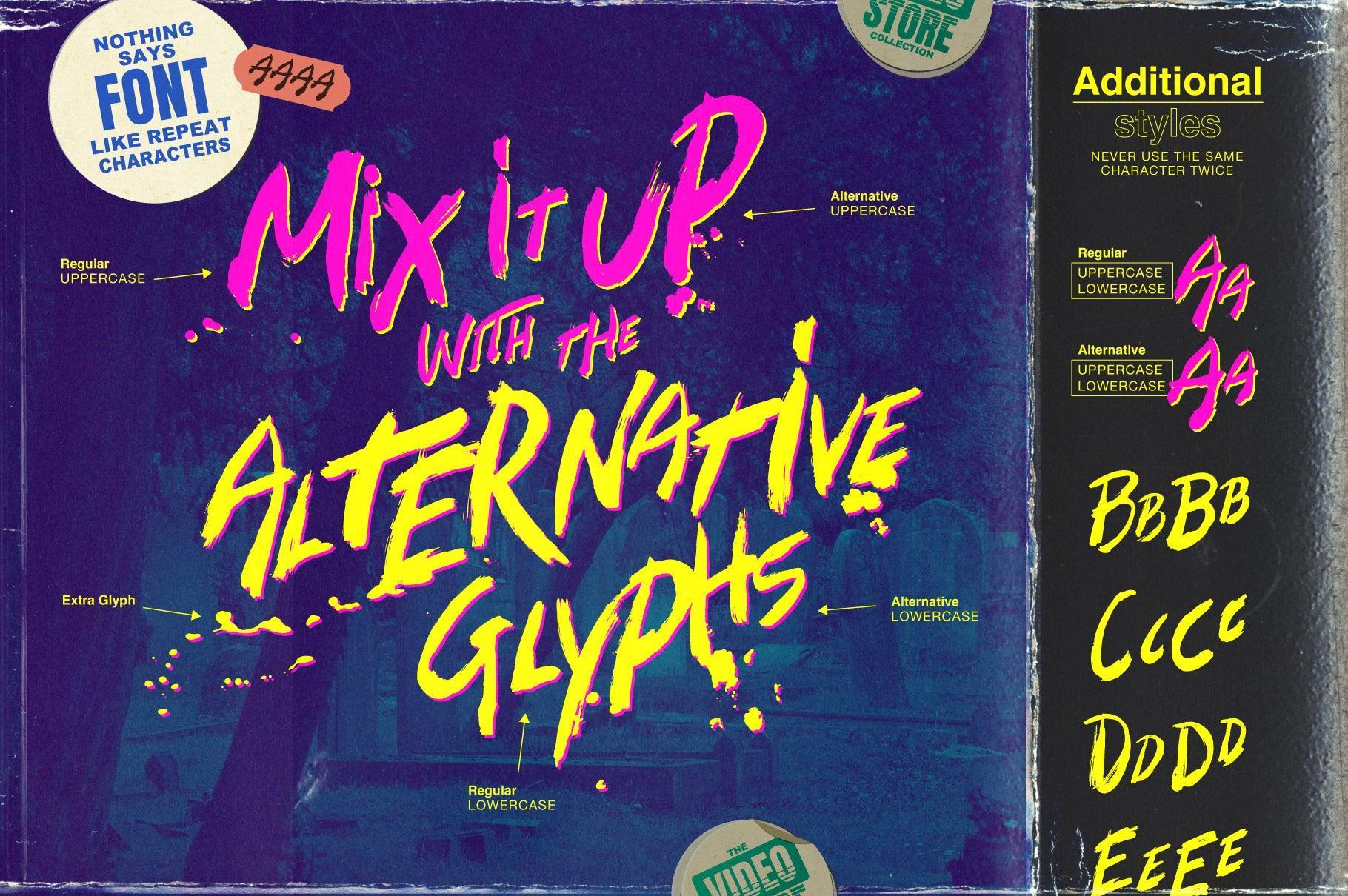 Zombie Punks: Retro 80s Horror Font