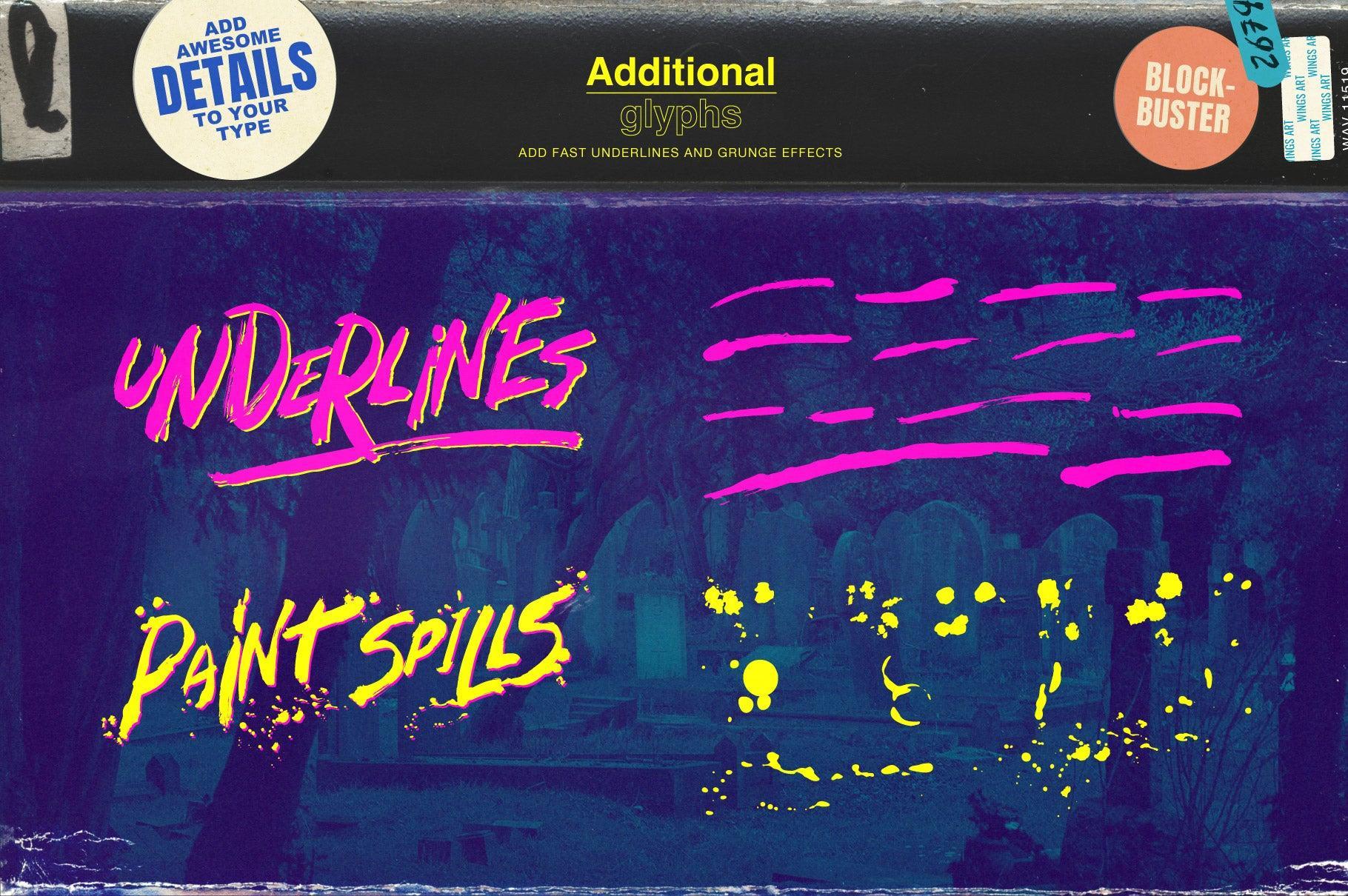 Zombie Punks: Retro 80s Horror Font