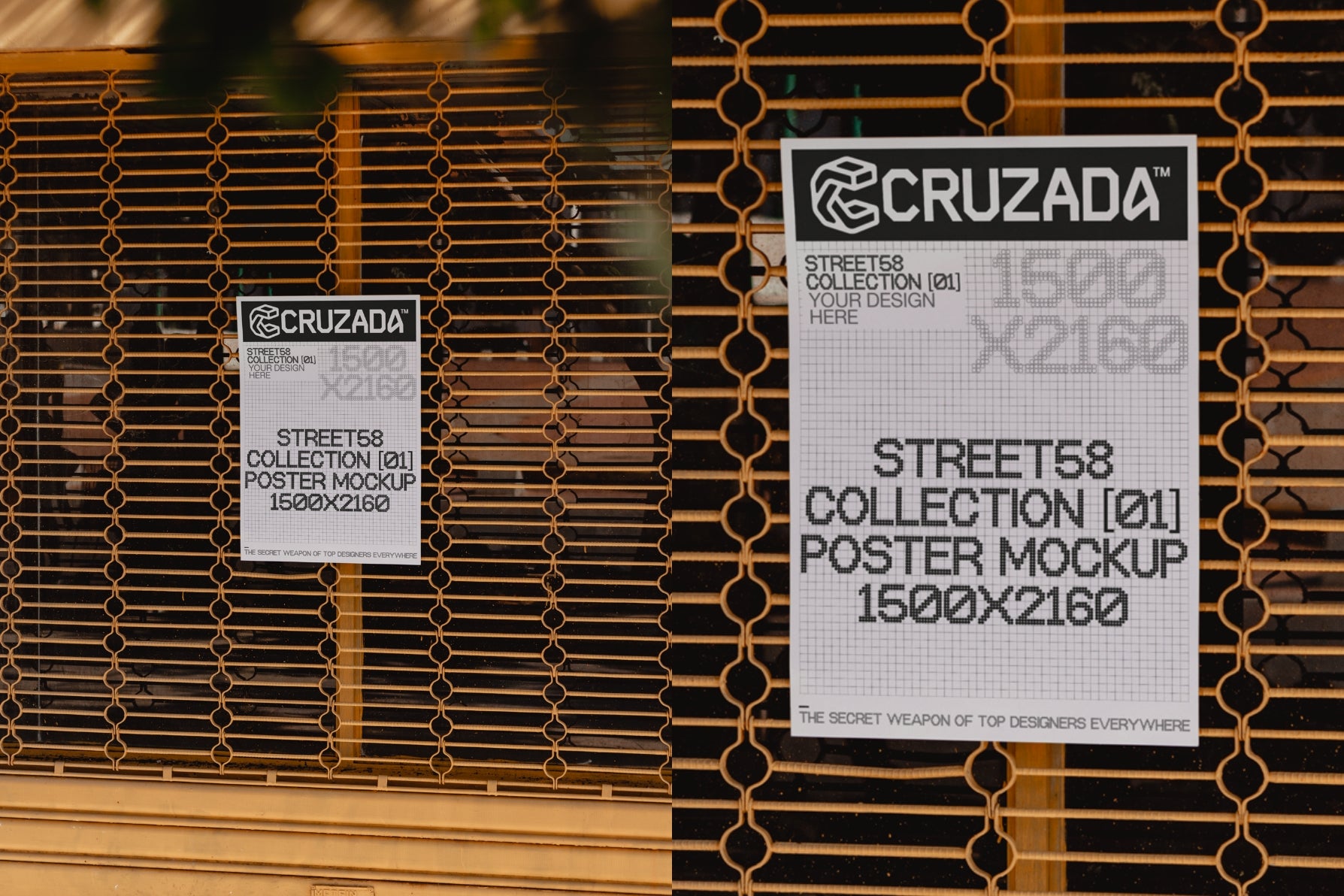 Urban Grid Poster Mockup