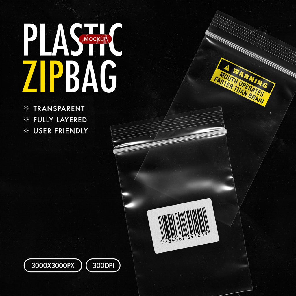 10 Plastic Zip Bags Mockups by Pixelbuddha