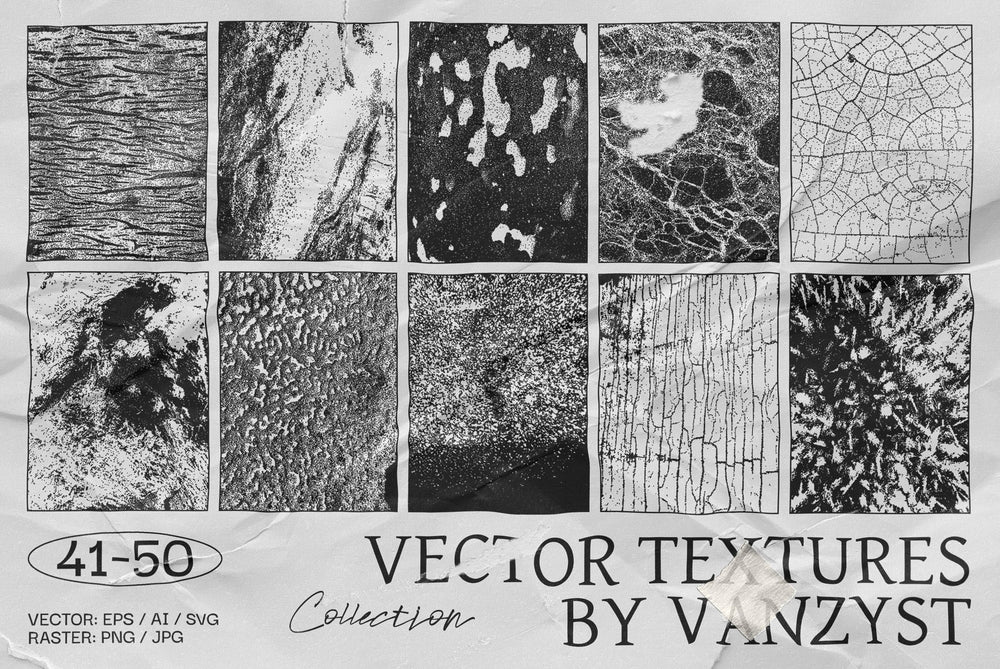 100 Bitmap Vector Textures by Vanzyst