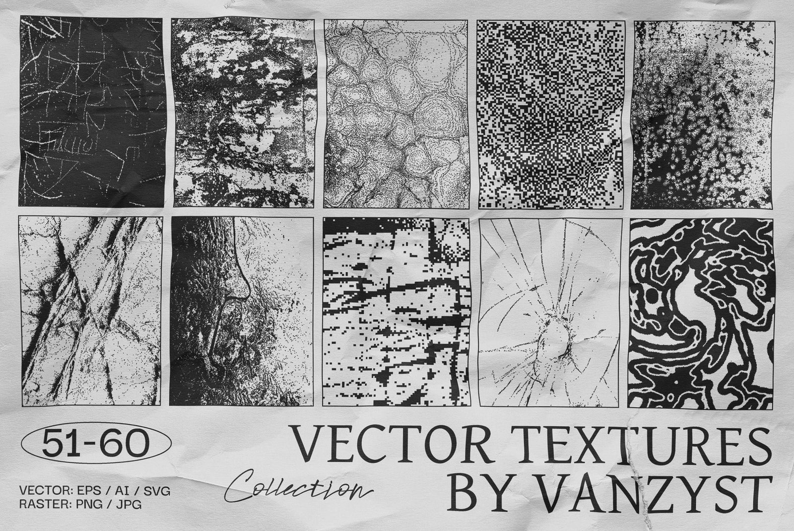 100 Bitmap Vector Textures by Vanzyst