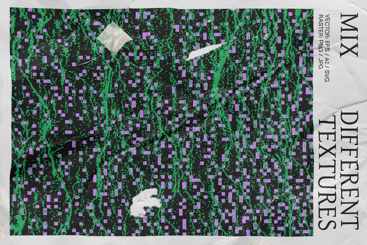 100 Bitmap Vector Textures by Vanzyst