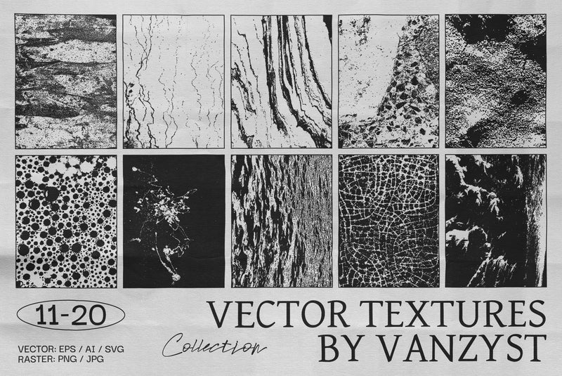 100 Bitmap Vector Textures by Vanzyst – Studio 2am