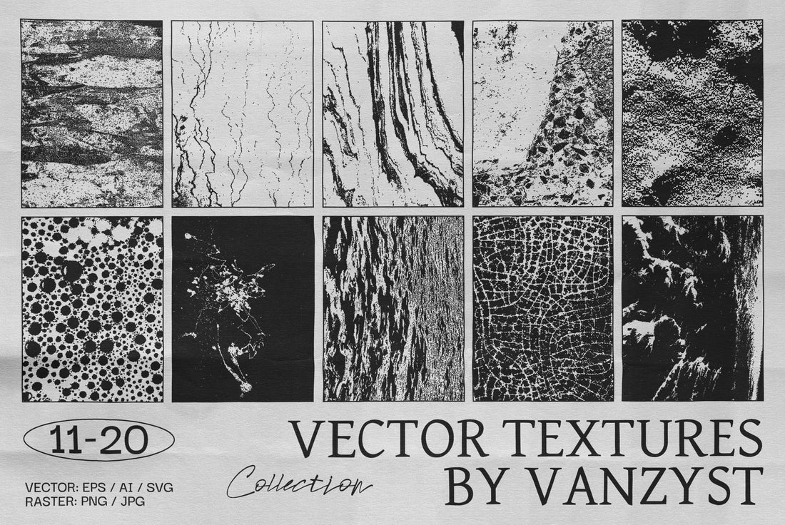 100 Bitmap Vector Textures by Vanzyst