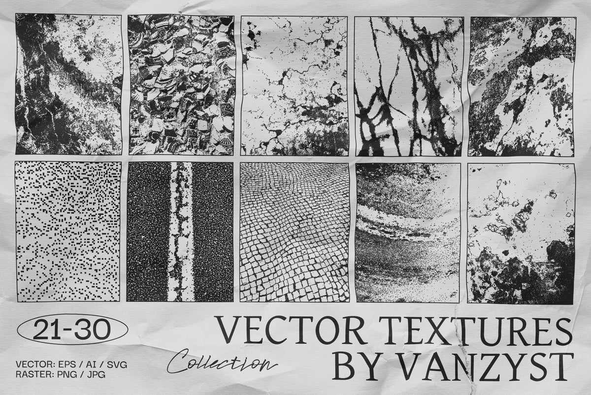Shop Bitmap 100 Bitmap Vector Textures by Vanzyst – Studio 2am