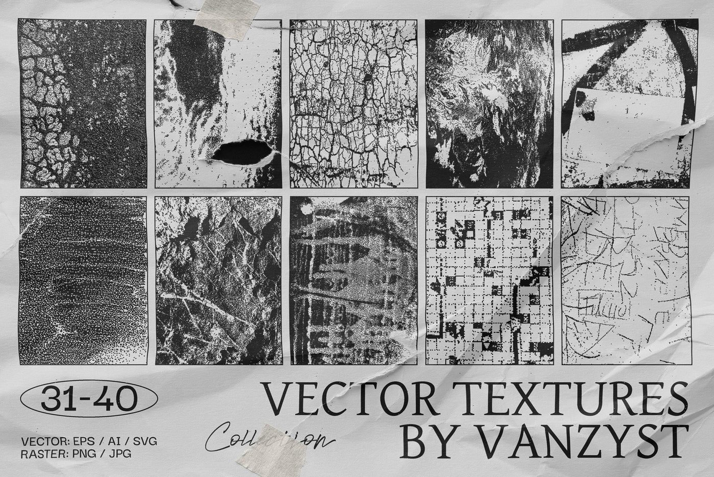 100 Bitmap Vector Textures by Vanzyst – Studio 2am