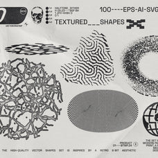 100 Textured Abstract Shapes