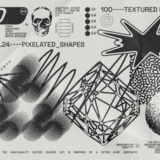 100 Textured Abstract Shapes