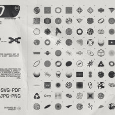 100 Textured Abstract Shapes