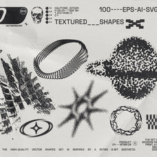 100 Textured Abstract Shapes