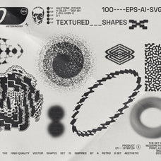 100 Textured Abstract Shapes