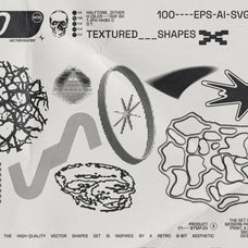100 Textured Abstract Shapes