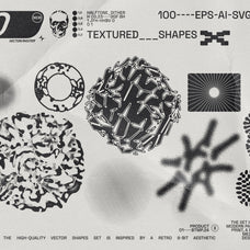 100 Textured Abstract Shapes