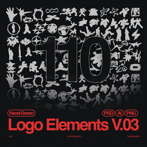 +110 Logo Elements Hand-Drawn Shapes V.03