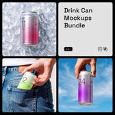 12 in 1 Can Drink Mockups Bundle