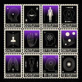 12 Y2K Retro Stamps