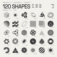 120 Abstract Geometric Shapes - Part 1