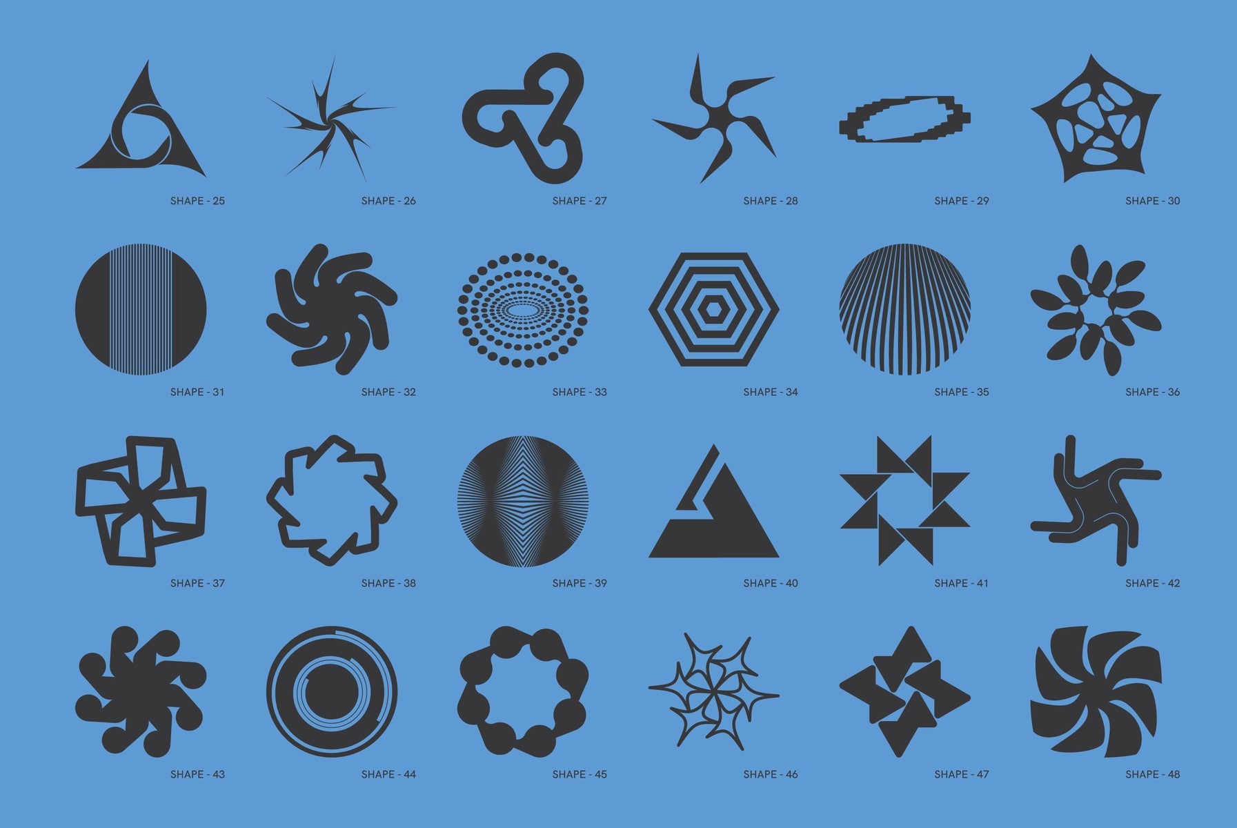 120 Abstract Geometric Shapes - Part 2