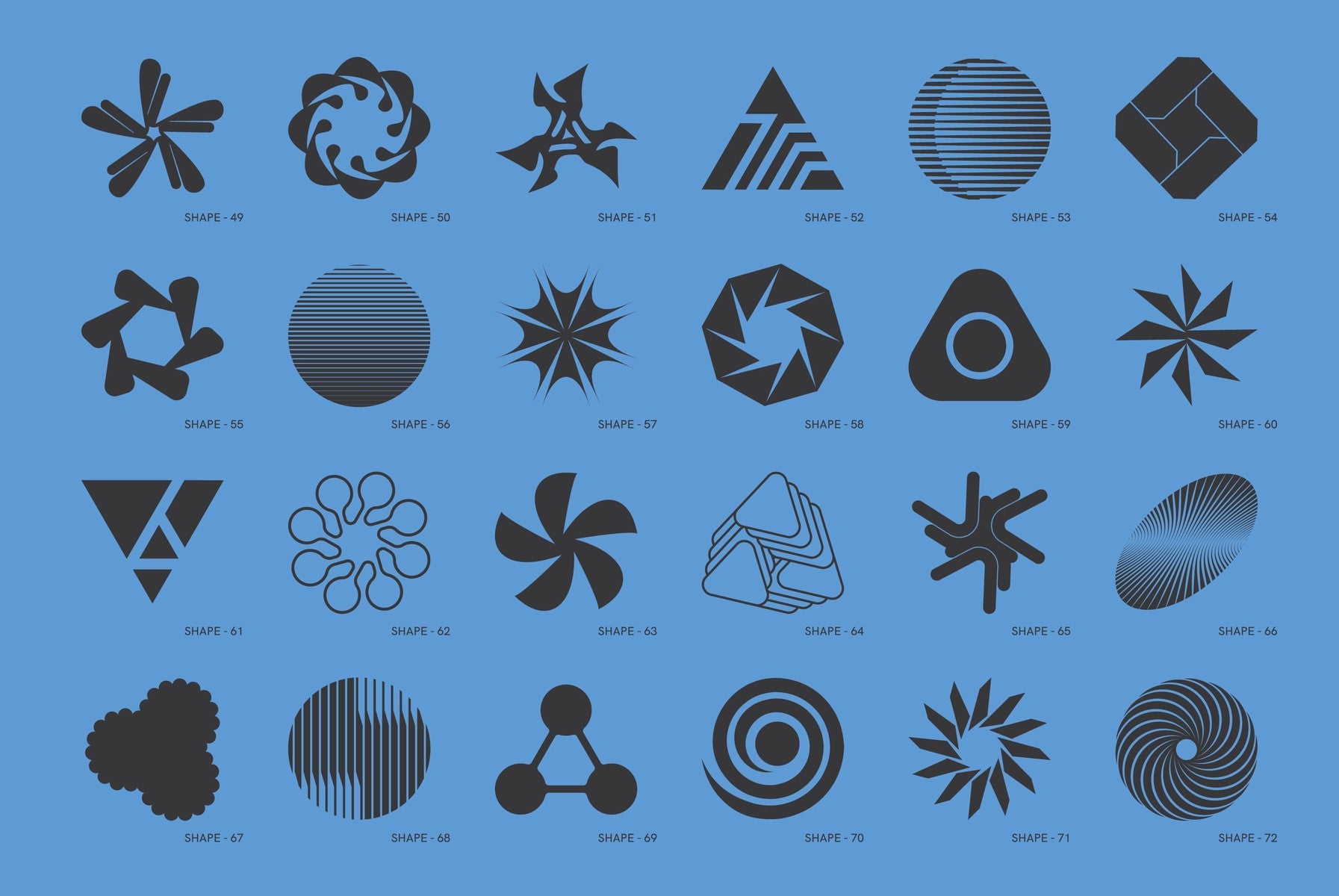 120 Abstract Geometric Shapes - Part 2