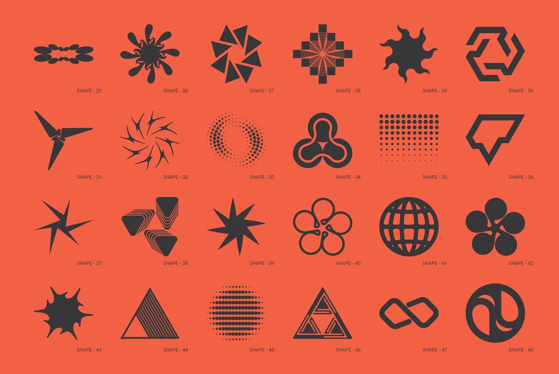 120 Abstract Geometric Shapes - Part 3