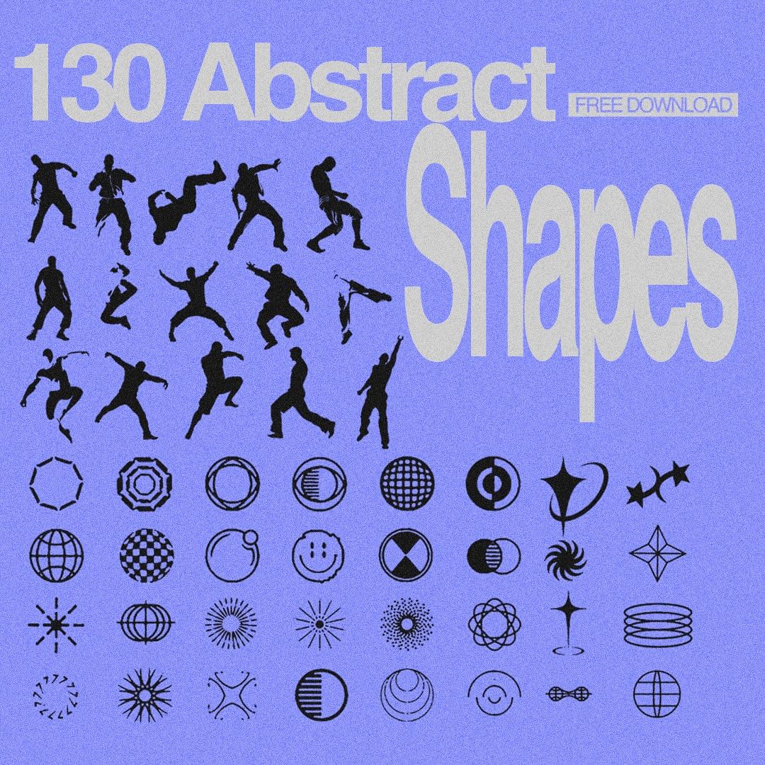 130 Abstract Logo Elements Shapes Pack