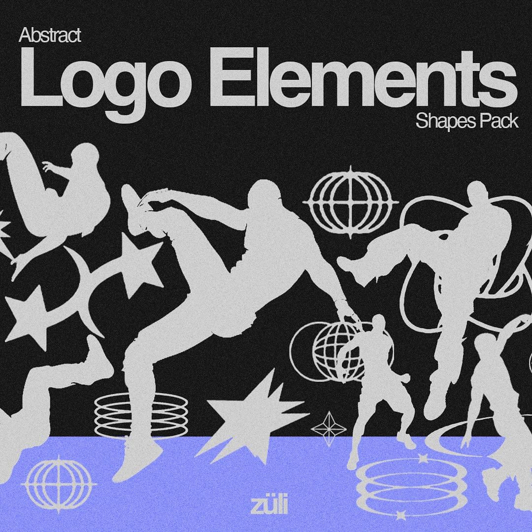 130 Abstract Logo Elements Shapes Pack