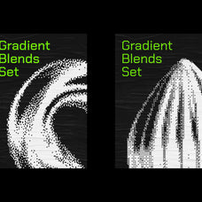 144 Dithering Bitmap Vector Shapes Collection