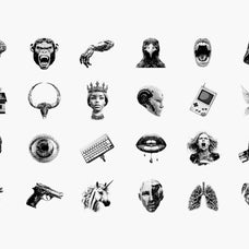 144 Dithering Bitmap Vector Shapes Collection