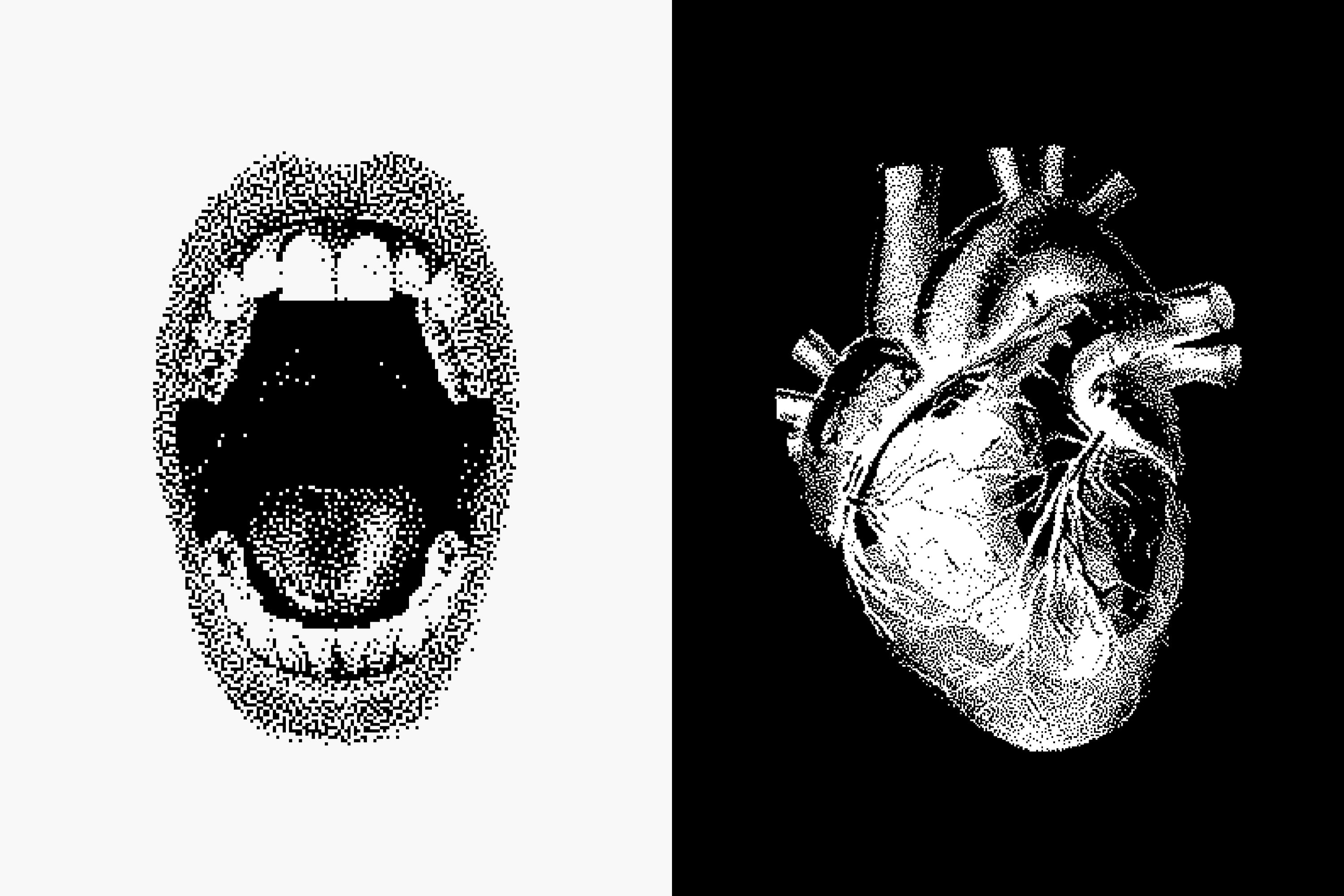 144 Dithering Bitmap Vector Shapes Collection