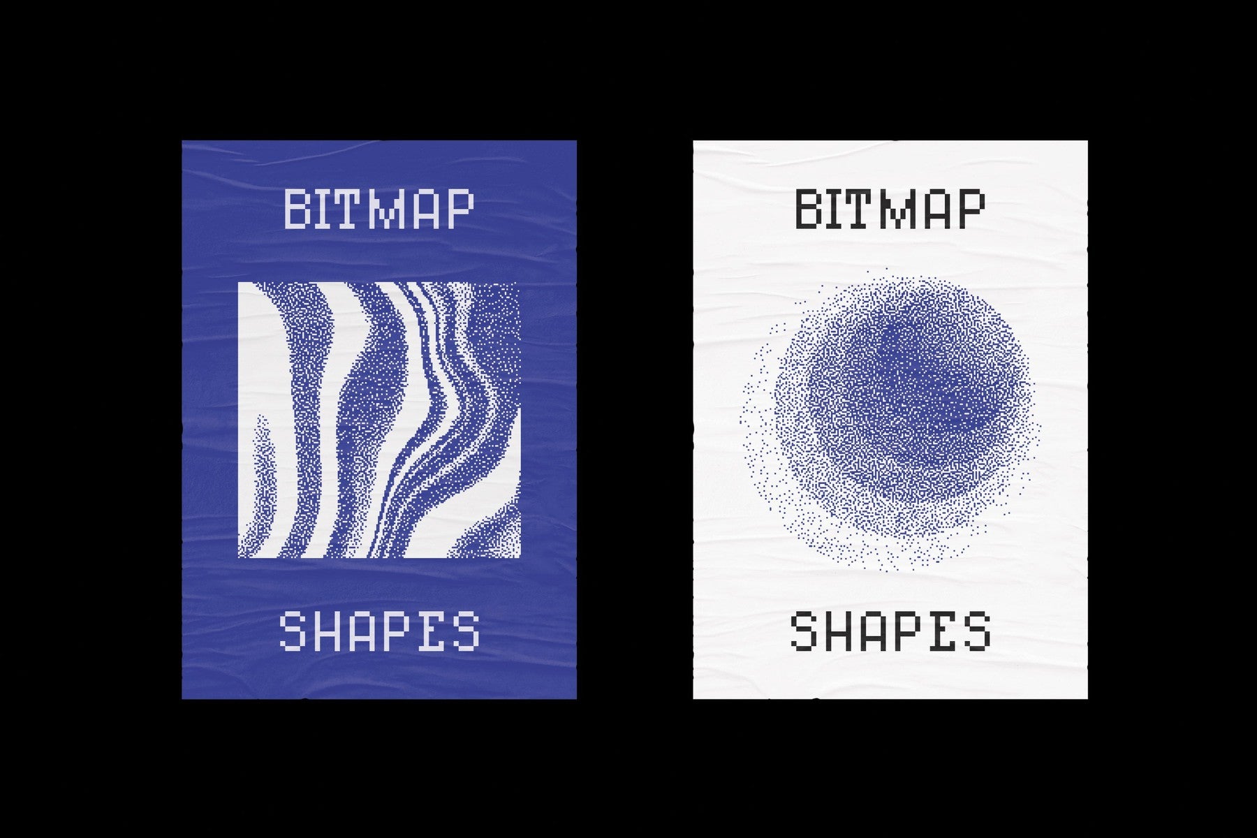 144 Dithering Bitmap Vector Shapes
