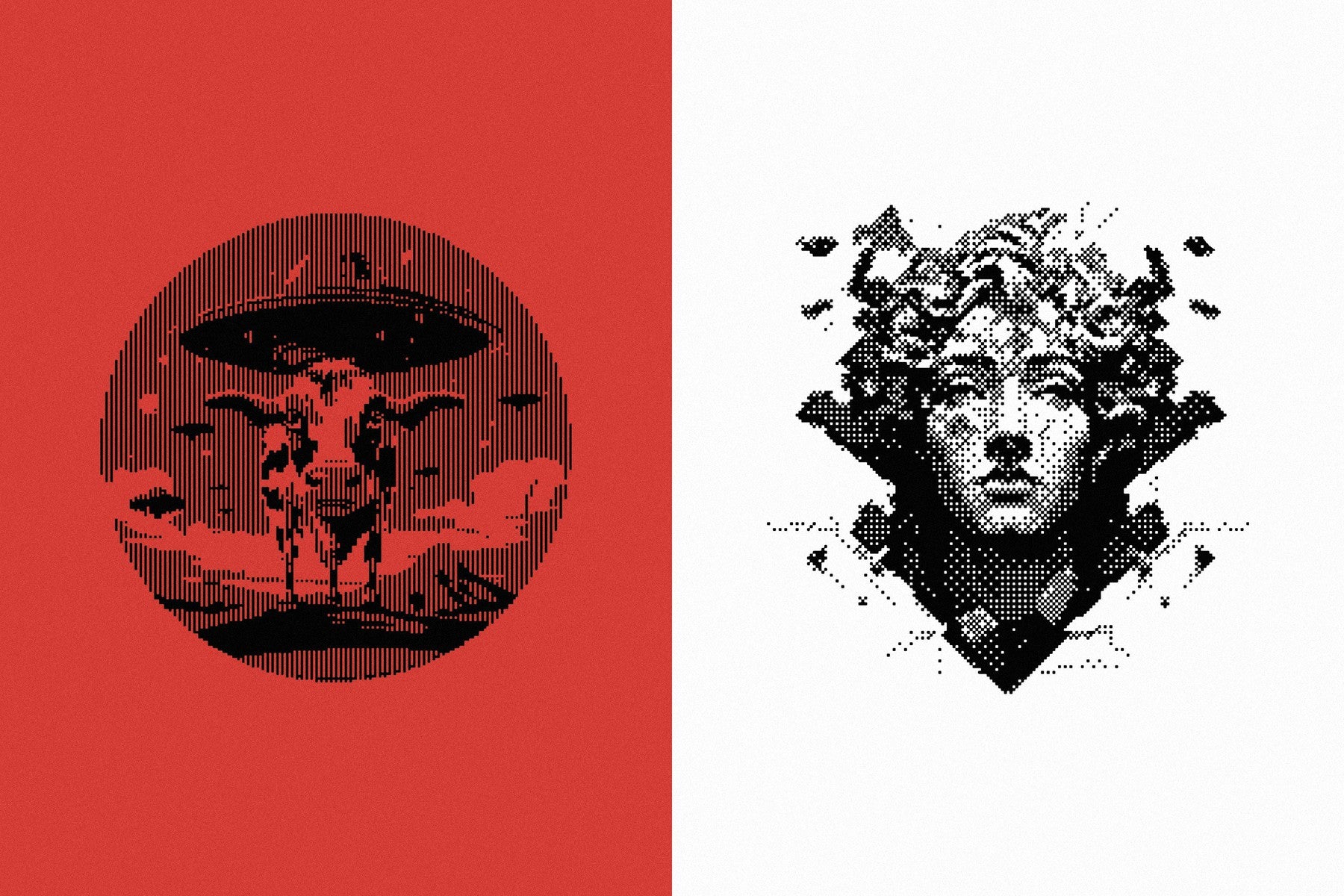 144 Dithering Bitmap Vector Shapes