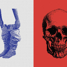 144 Dithering Bitmap Vector Shapes