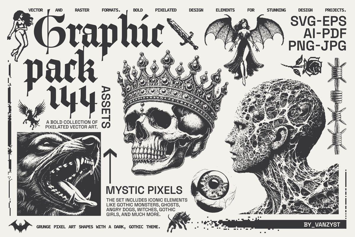144 MysticPixels Graphic Pack by Vanzyst – Studio 2am