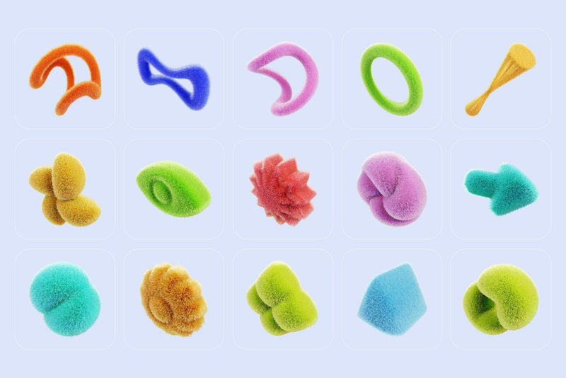 150+ Fluffy 3D illustrations