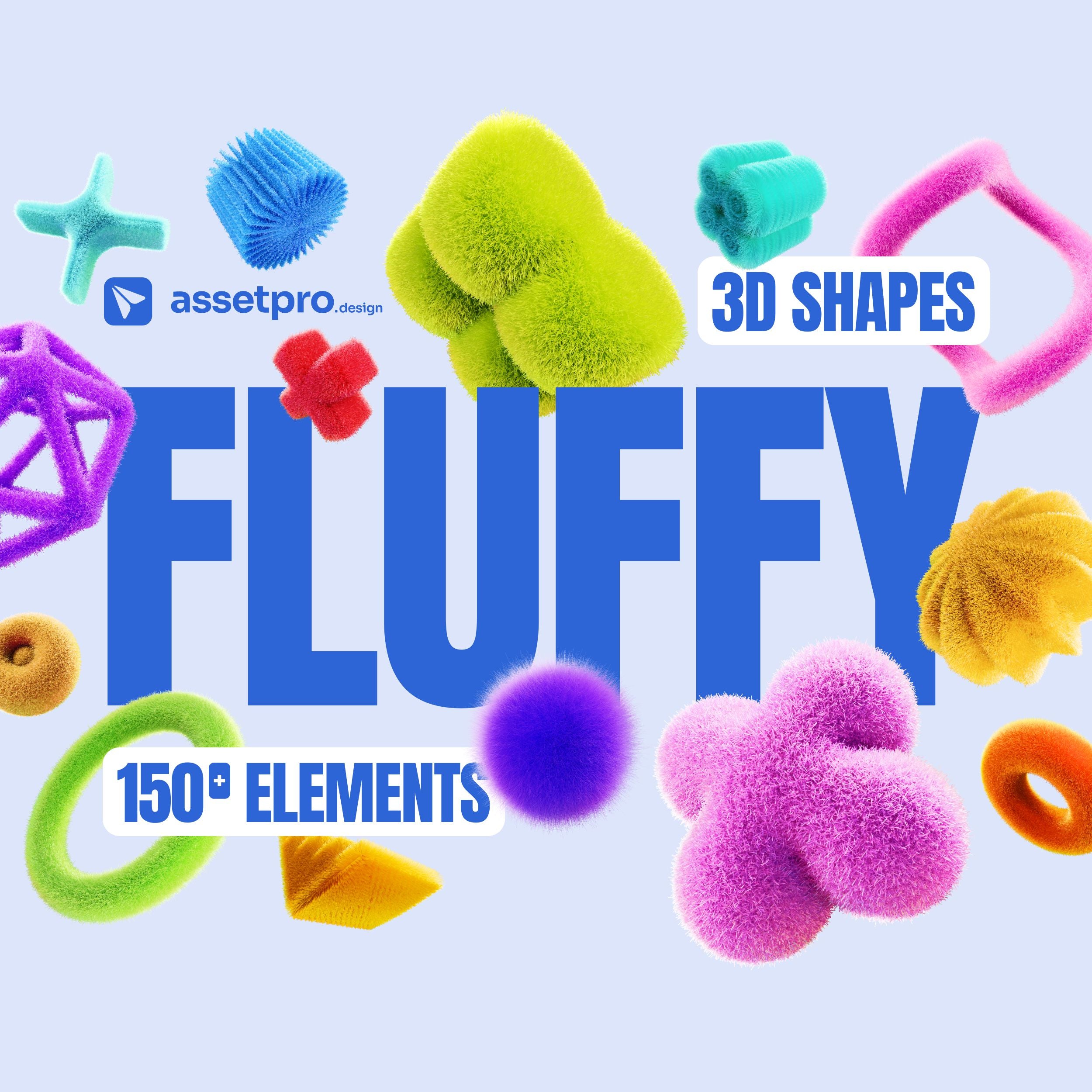 150+ Fluffy 3D illustrations