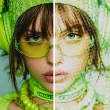 1990s Halftone Photo Effect