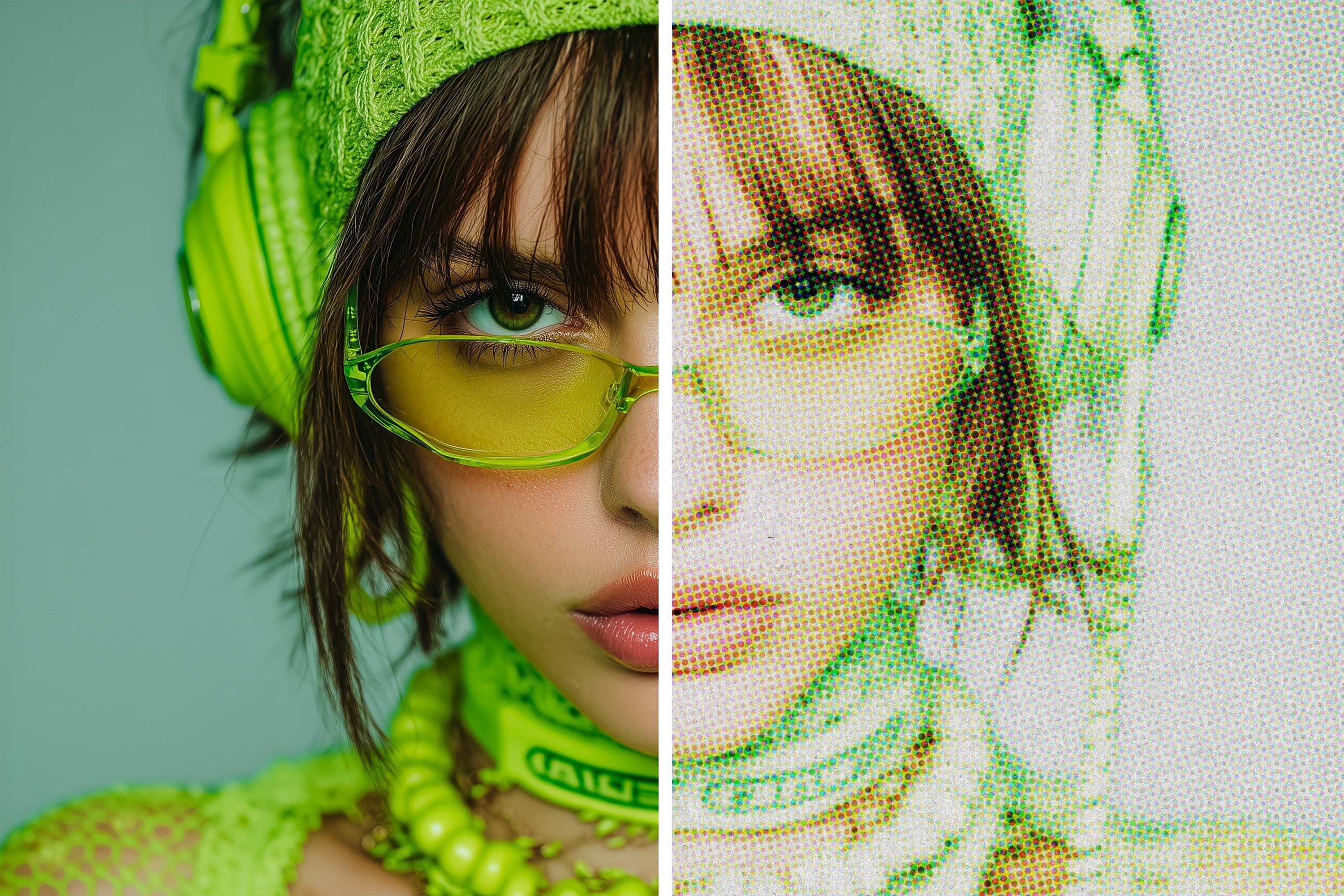 1990s Halftone Photo Effect