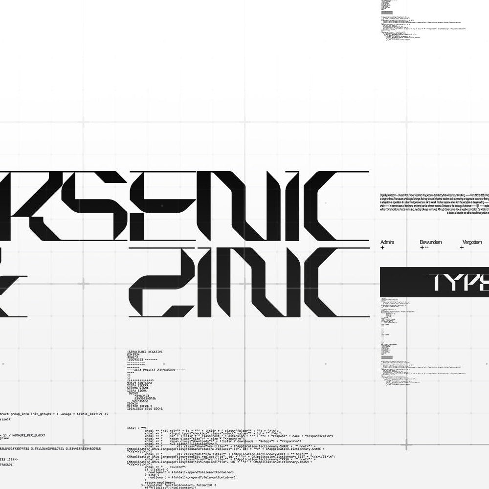 Arsenic & Zinc Typeface