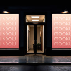 2 Outdoor Window Posters Mockup